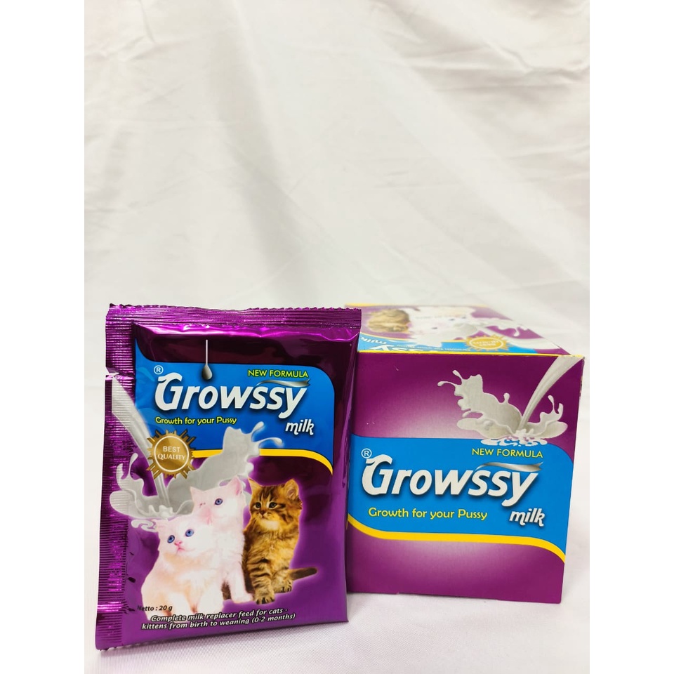 Growssy Susu Kucing Cat Milk Adult &amp; Kitten Sachet 20 Gram gr