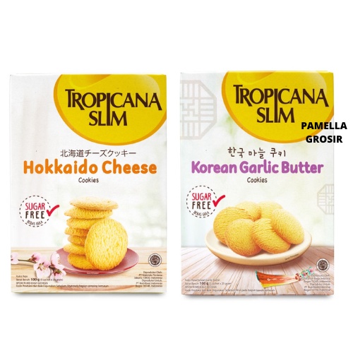 

TROPICANA SLIM COOKIES (Hokkaido Cheese ,Korean Garlic Butter) SNACK makanan ringan jajanan cemilan camilan pedas asin gurih manis murah