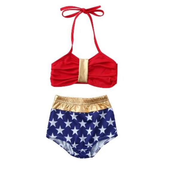 ♪ [0-4th] BIKINI BAYI WONDER WOMAN BAJU RENANG ANAK PEREMPUAN IMPORT ➣