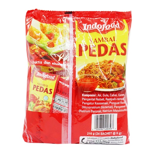 INDOFOOD SAMBAL PEDAS LOMBOK 24X9G