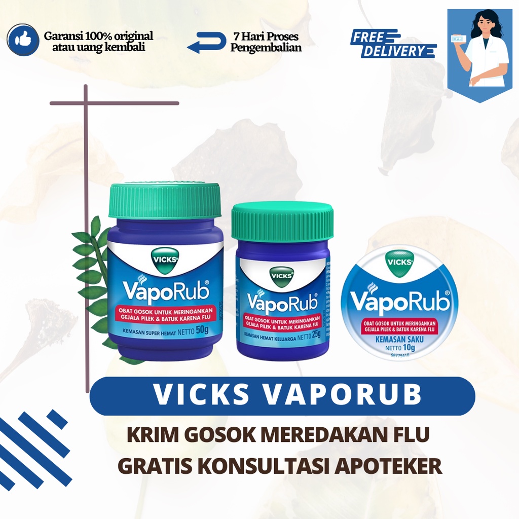 Vicks 10 g VapoRub Gosok Anak Vapo Rub Vick Balsem Viks Inhaler
