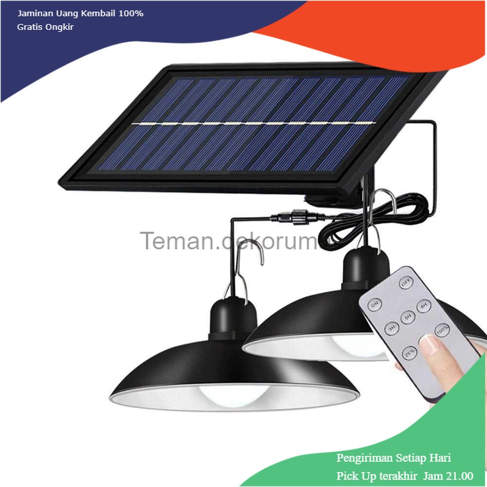 TD - LMP KSIJEH Lampu Gantung Hias Outdoor Solar Power IP65 Cool White 2 Lamp - KJ192