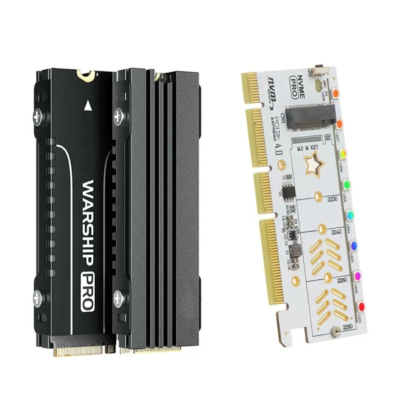 Btsg M.2 2280kunci Nvme SSD Ke PCI-e 4.0 Gen4 Adapter Kartu PCIE X16 Dengan Heatsink Case