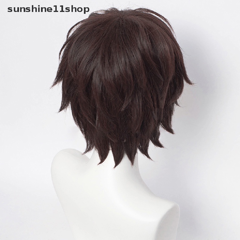 Sho Anime Bungo Stray Dogs Dazai Osamu Cosplay Wig Rambut Palsu Sintetis Tahan Panas N