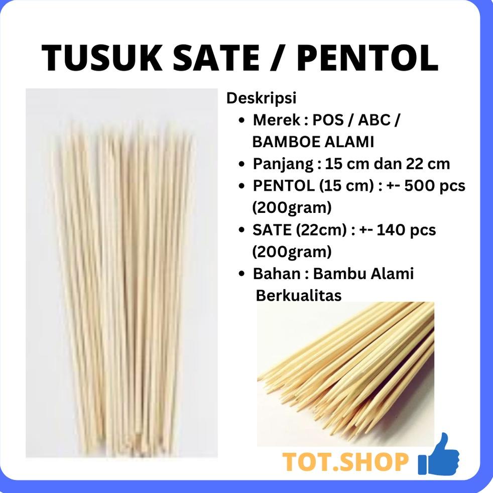 

G36 Tusuk SATE / PENTOL Ayam, Kambing, Daging Panjang BAMBU ALAMI Tanpa Pemutih TELAH HADIR デ