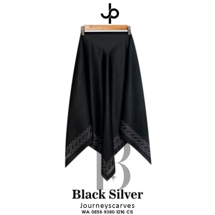 TERMURAH Jilbab/Kerudung/Hijab Journey Alma Series - Black Silver
