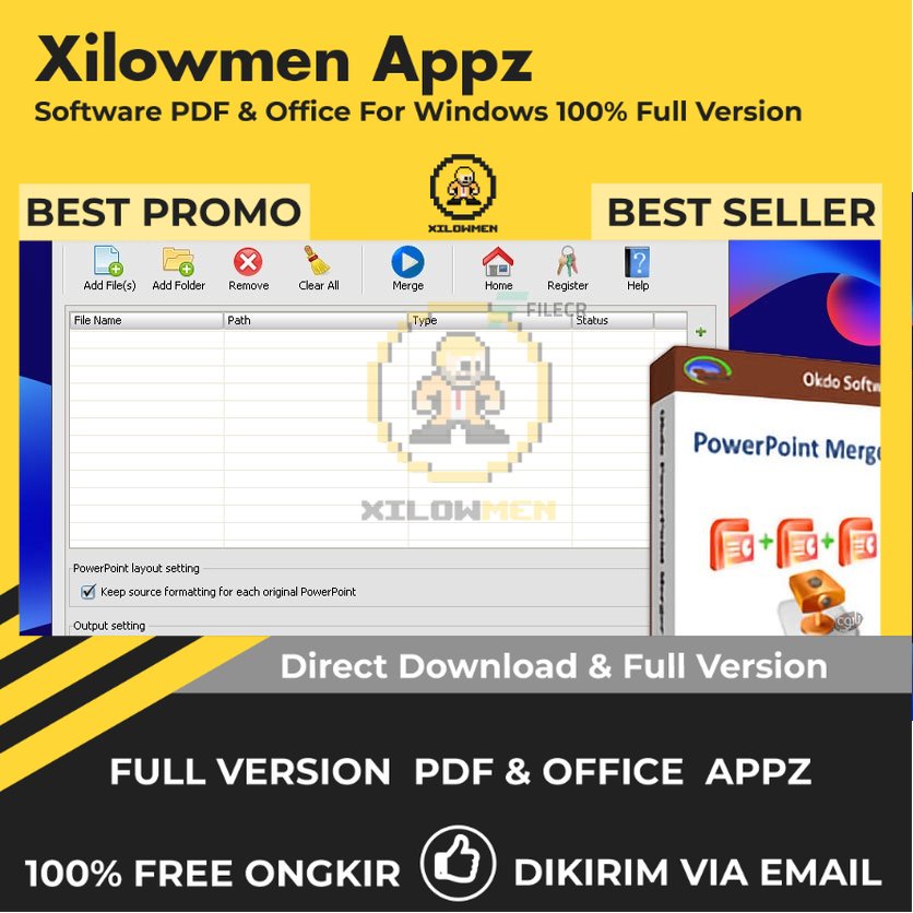 [Full Version]  Okdo PowerPoint Merger Pro PDF Office Lifetime Win OS