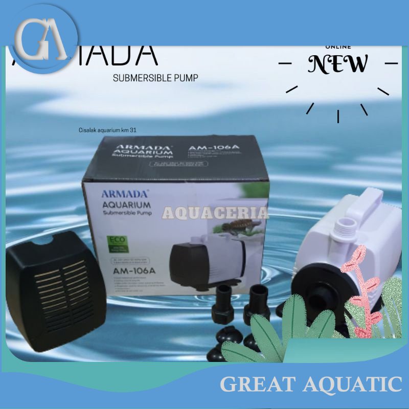 Mesin pompa air aquarium&kolam ARMADA AM 106 A Mesin pompa celup 5000 L/H cuma 63W