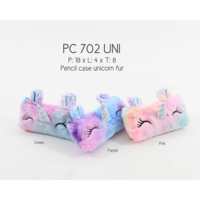 

Terlaris ✨ -Pencil Case Fluffy Unicorn / Kotak Pensil Pouch Bulu Unicorn- 2.2.23