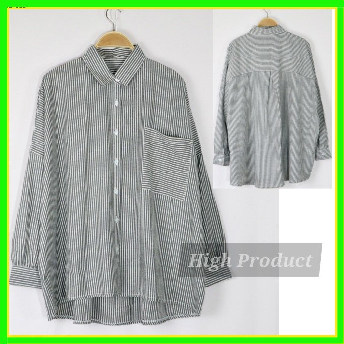 K50 KEMEJA WANITA BAJU ATASAN OVERSIZE JUMBO LD 140 LENGAN PANJANG BIG BAJU WANITA BUSUI FRIENDLY FU