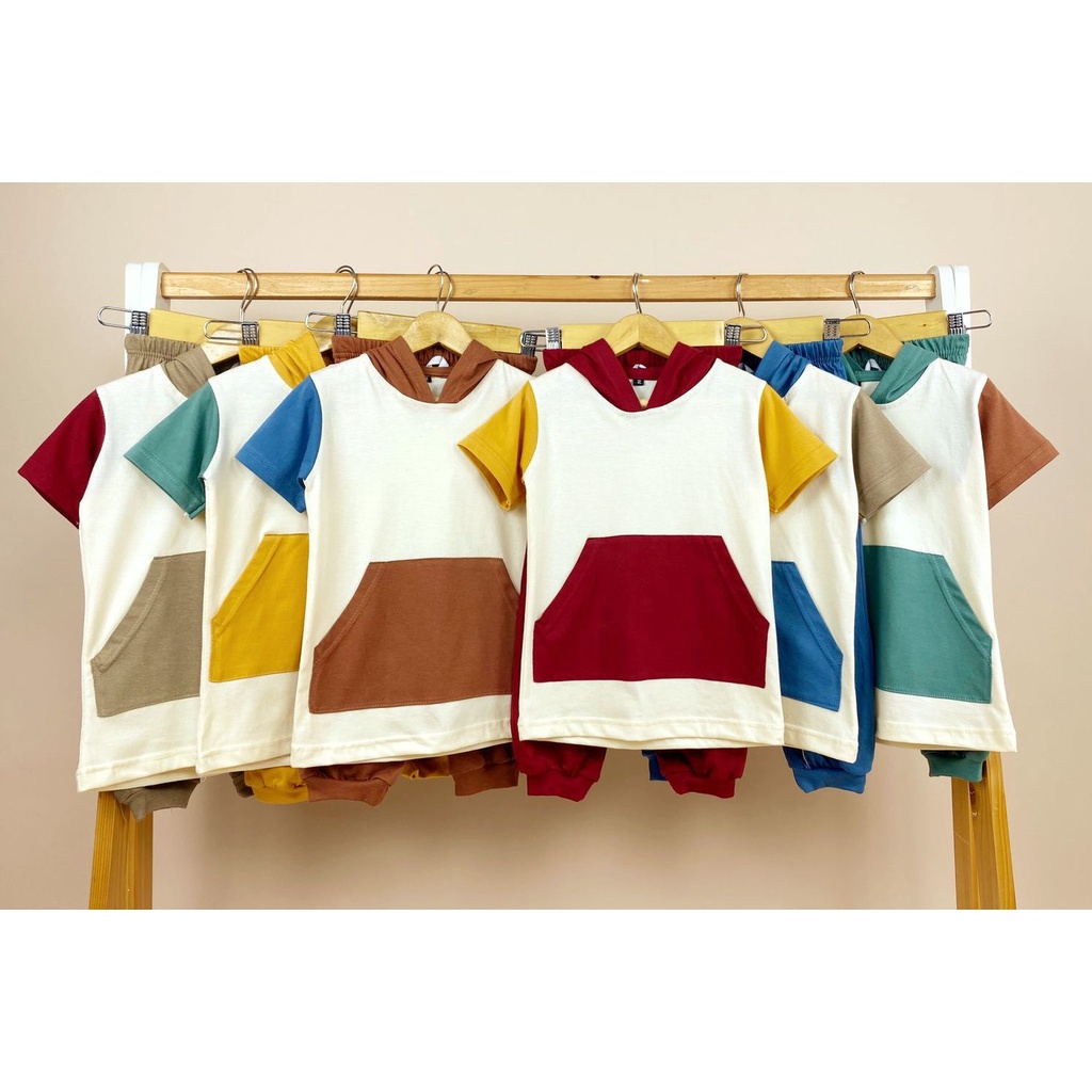 Setelan Anak Hoodie Hover Pineapple Original 2-10 Tahun Kaos Unisex Super Premium