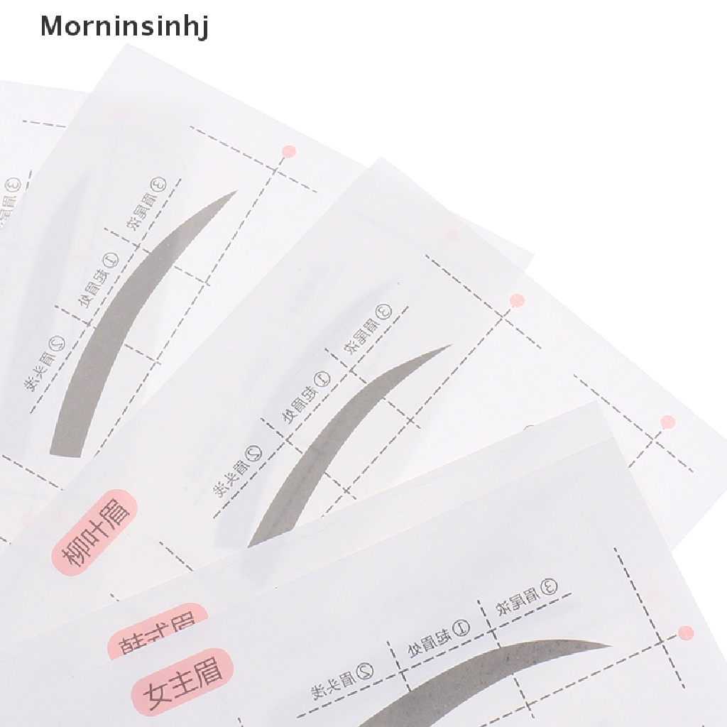 Mornin 24pasang Stiker Template Alis Adjustable Kartu Panduan Stensil Alat Makeup id