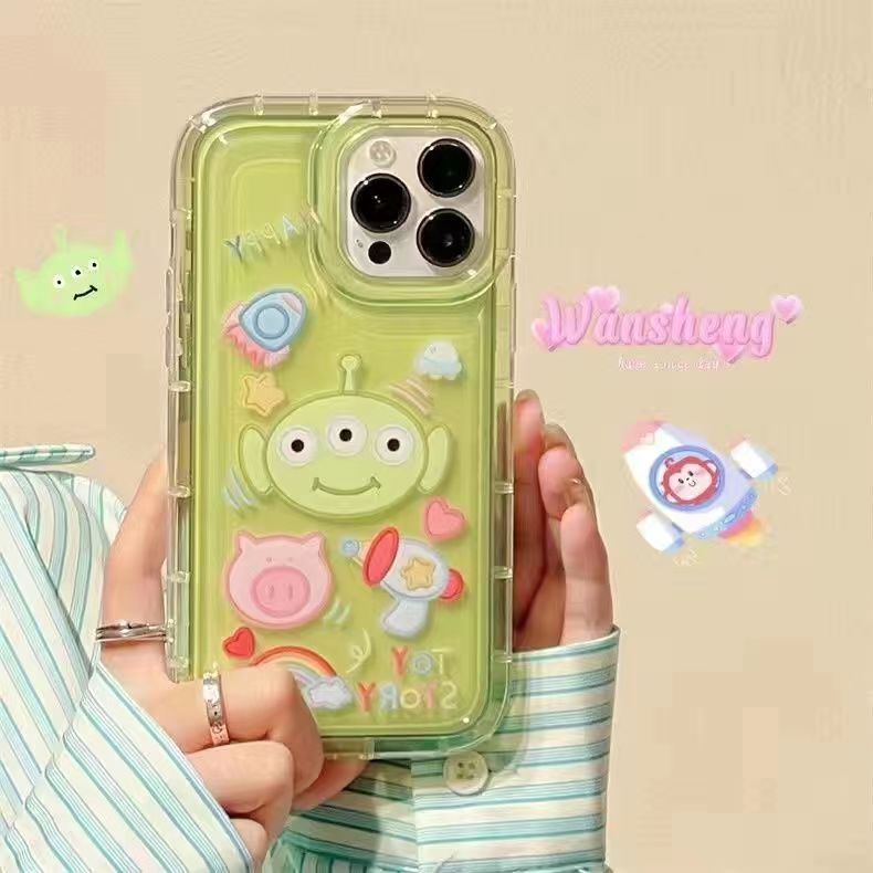 IPHONE Casing Ponsel Lembut Lucu Kompatibel Untuk Iphone11 12 13 14 Pro Max XS XR X8 7 6S Plus Casing Transparan Silikon TPU Shockproof Cover