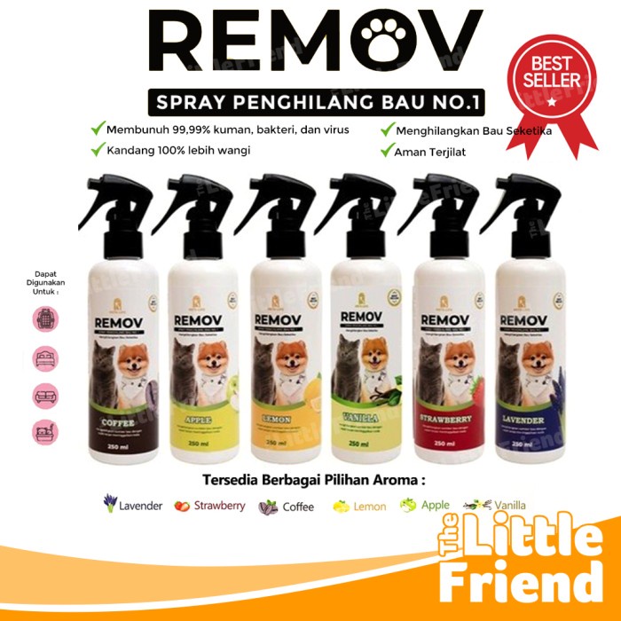 Penghilang Bau Pesing Kotoran Hewan Anjing Kucing Pet Odor REMOV SPRAY