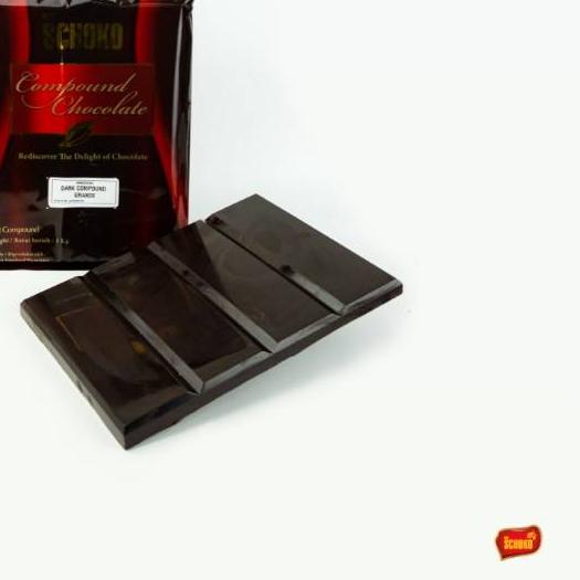 

☁ Dark Chocolate Compound 1kg / SCHOKO / dark chocolate blok / cokelat blok ✧