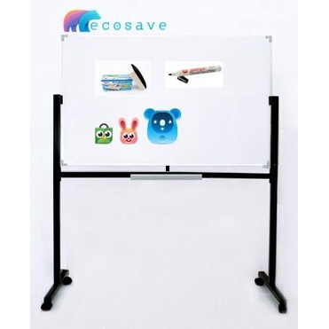 

Whiteboard Standing Magnetik 60x90 cm EcoSave Papan Tulis Roda 60 x 90