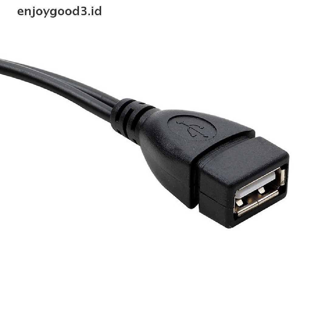 [Rready Stock] 2in1 OTG Micro USB Host Power Y Splitter USB Port Terminal Adapter Kabel OTG Kabel Data Pria Wanita Untuk Flash Disk Smart Phone (ID)