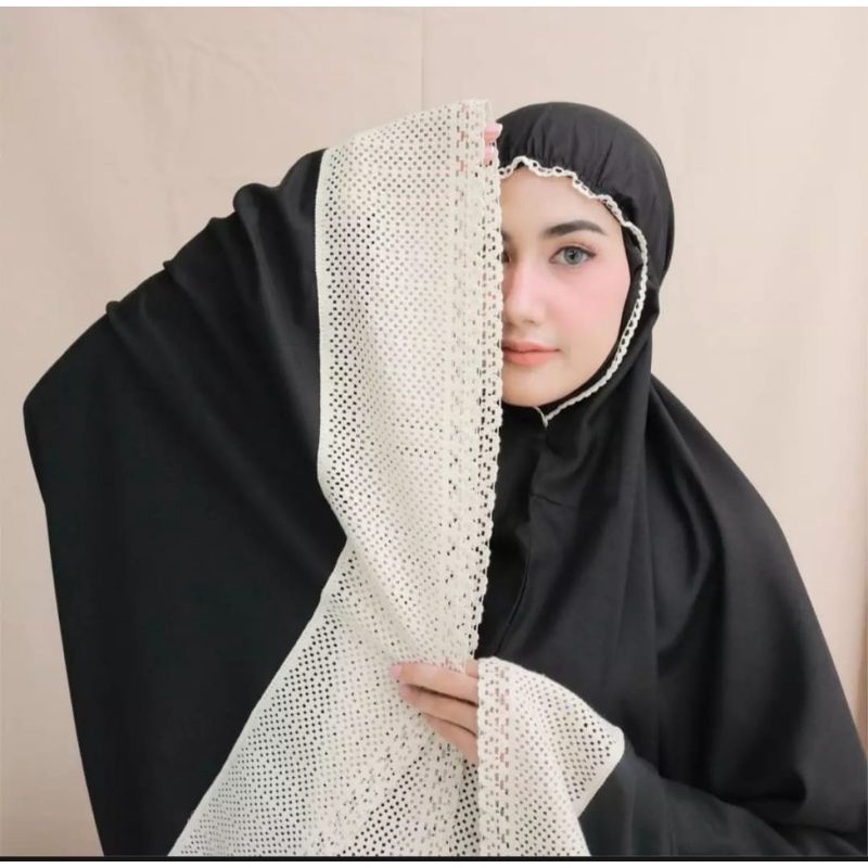 Mukena Katun Polos Renda