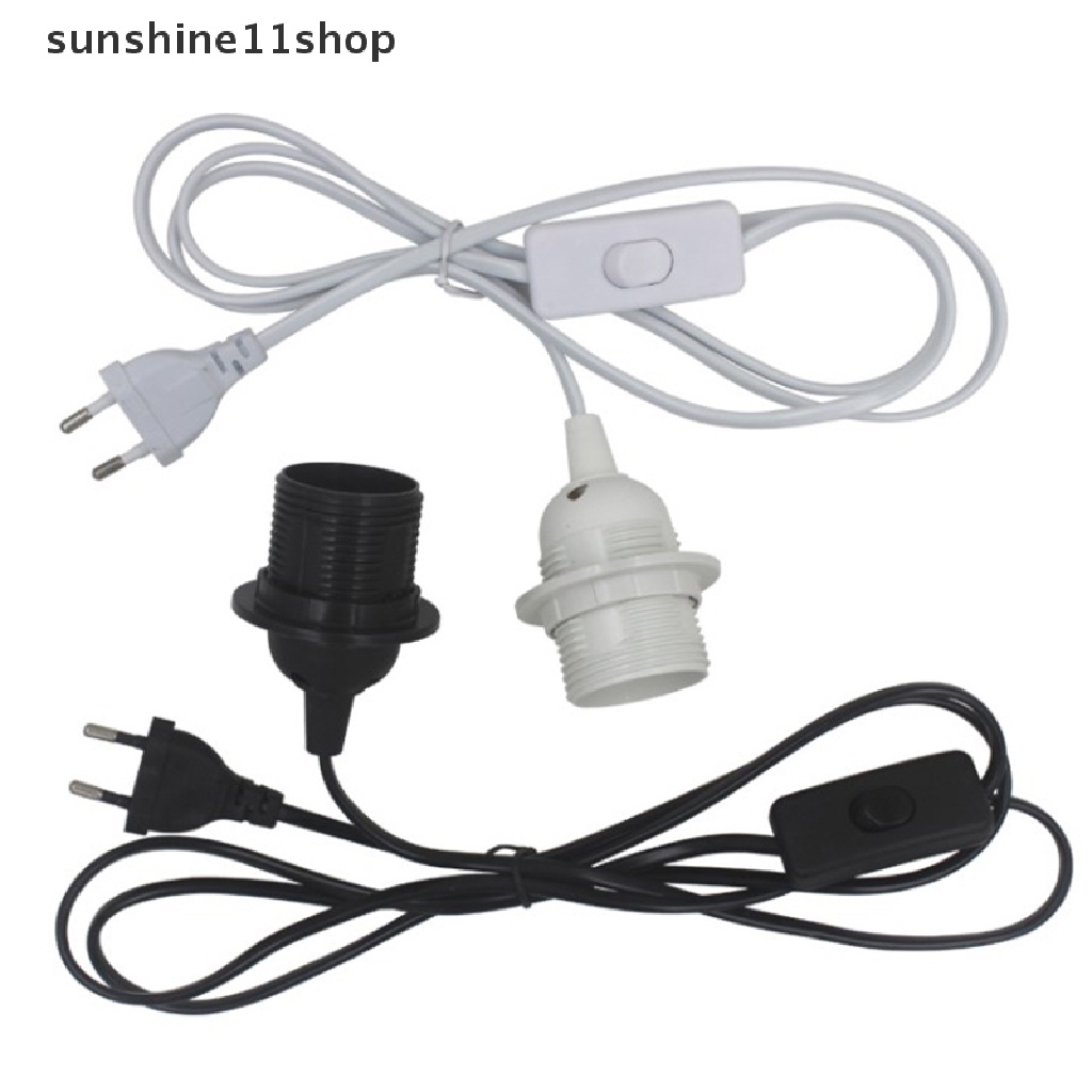 Sho Lamp Base Holder Kabel Kabel Listrik E27 EU Gantung Pendant Lampu LED Lamp Socket N