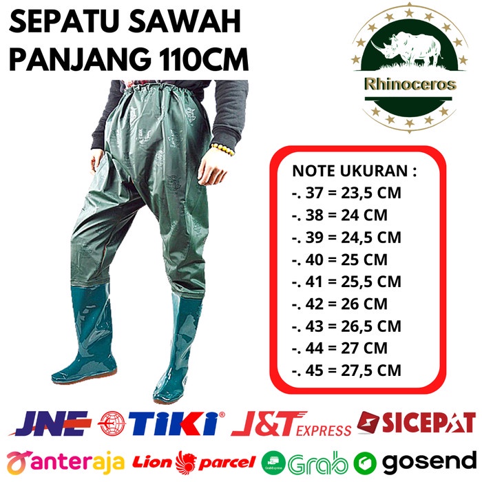 Safety Sepatu Boot Celana Sawah Panjang Anti Air Sepatu Keong Elastis