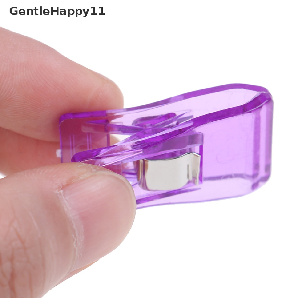 Gentlehappy 10Pcs Tape Bias Maker Job Foot Case Perlengkapan Plastik Klip Hemming Alat Jahit id