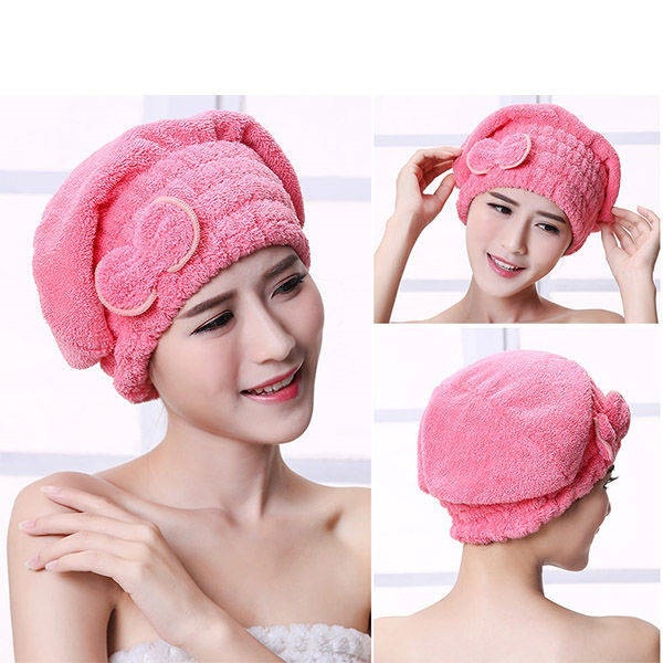 BV.ID HD958 Handuk Kepala Wanita Dewasa Pita Shower Cap Dry Topi Handuk Mandi Keramas Microfiber