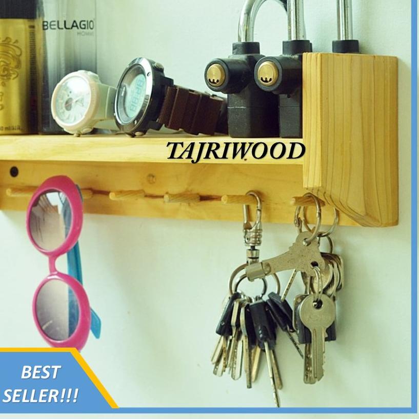 ❉ Rak Dinding Kayu Tempat Gantungan Kunci / RAK DINDING KAYU GANTUNG ◊