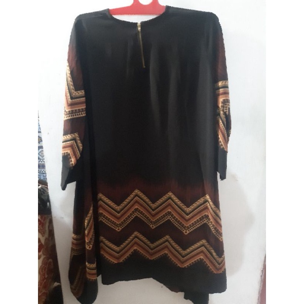Blus Coklat Kawal-kawal