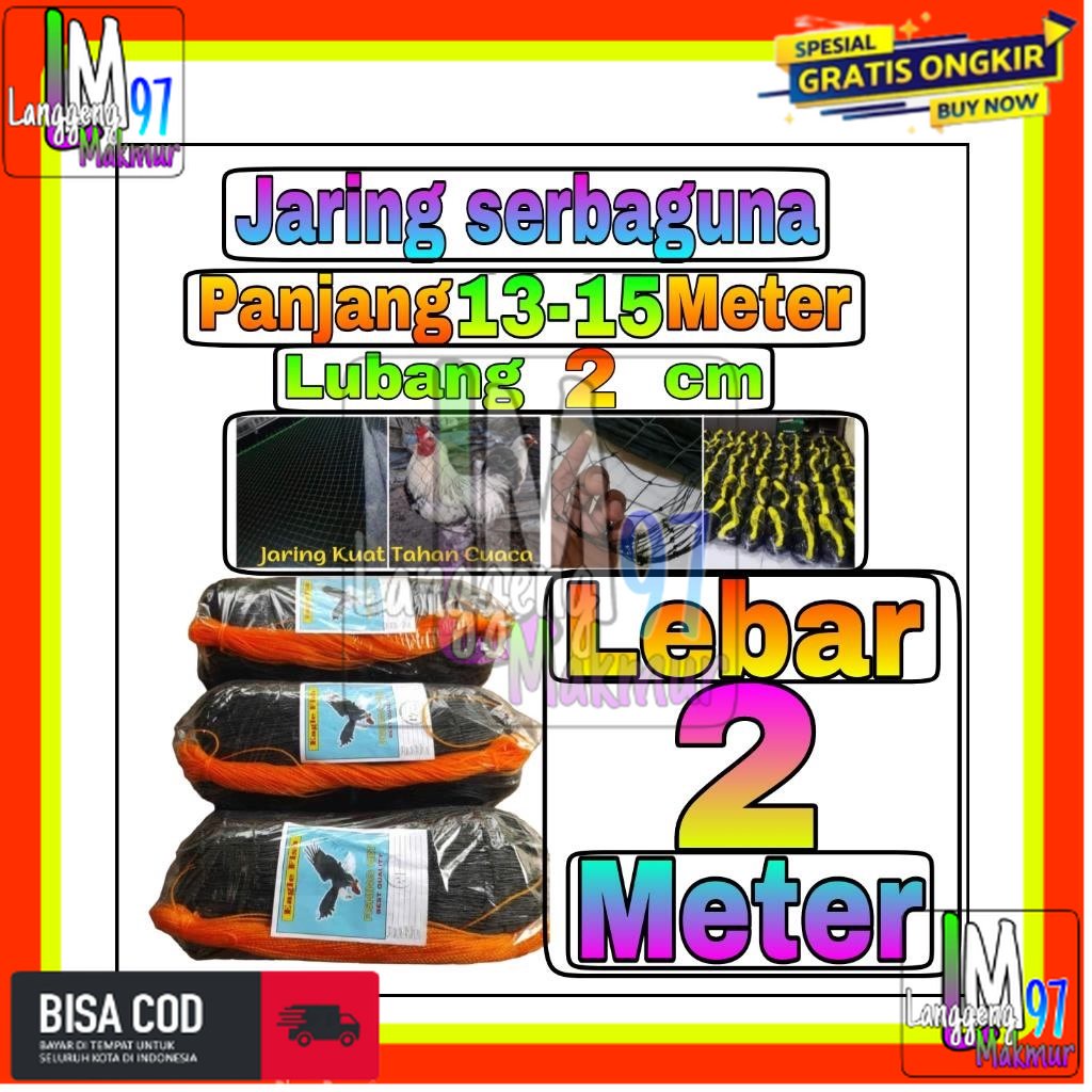 Jaring Pagar Ayam 2 meter / Jaring Lubang Kecil /Jaring Kandang /Jaring Burung / Jaring Taman