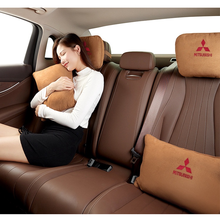 Mitsubishi car Mobil Mobil suede headrest lumbar support Cocok Untuk Colt Plus Outlander Lancer