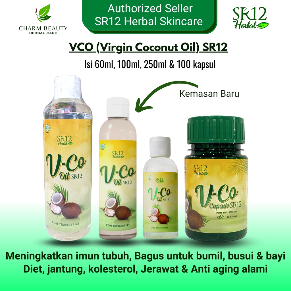 TERLARIS!!! SR12 VCO VICO OIL CAIR KAPSUL CAPS - MINYAK KELAPA MURNI BPOM ORGANIK ASLI ORIGINAL