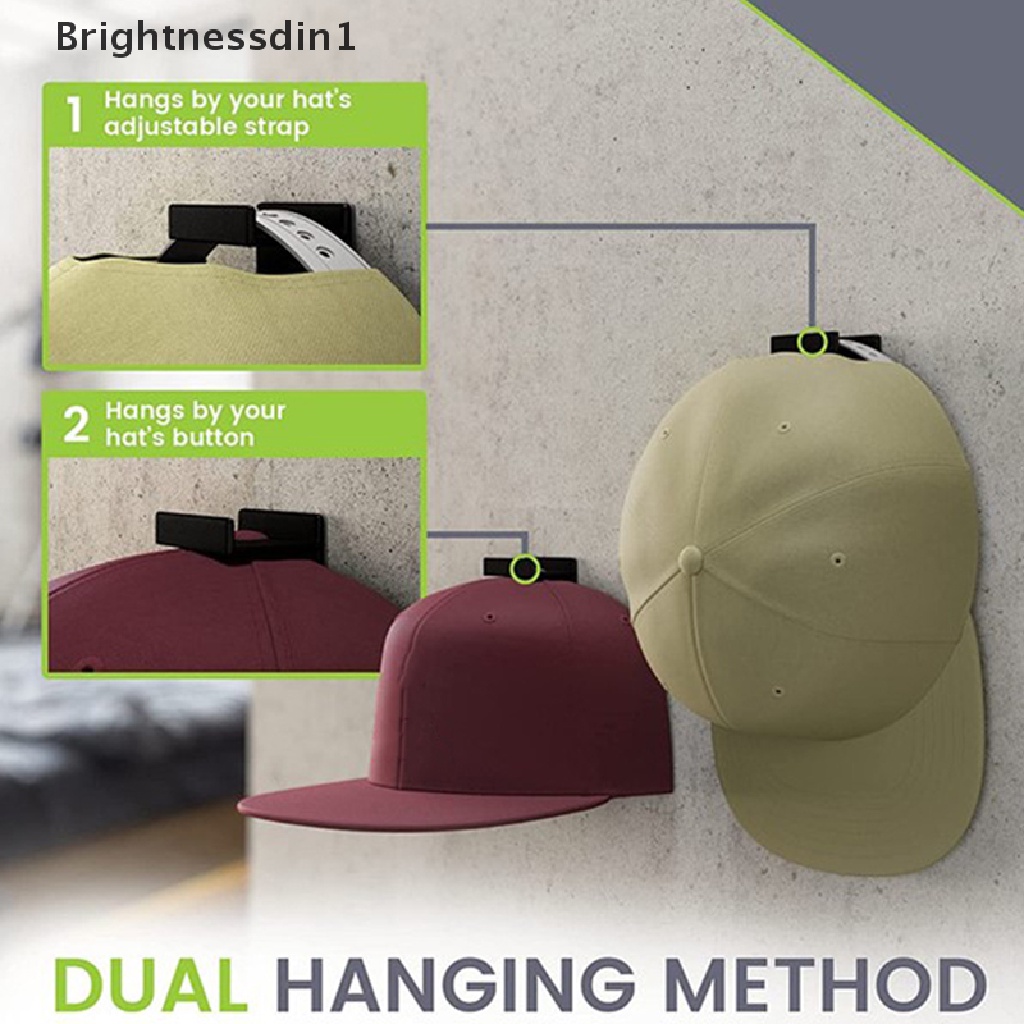 [Brightnessdin1] 5pcs Self Adhesive Baseball Caps Hooks Wall Mount Hats Organizer Holders Hanger Butik