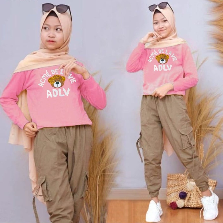 set baju anak perempuan Setelan Stelan Anak Perempuan Cewek import Kekinian Umur 8 9 10 11 12 tahun