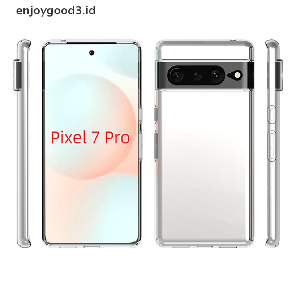 【 Rready Stock 】 For Pixel 6 7 Pro Case Transparent TPU Shock-Absorption Flexible Phone Cover （ ID ）