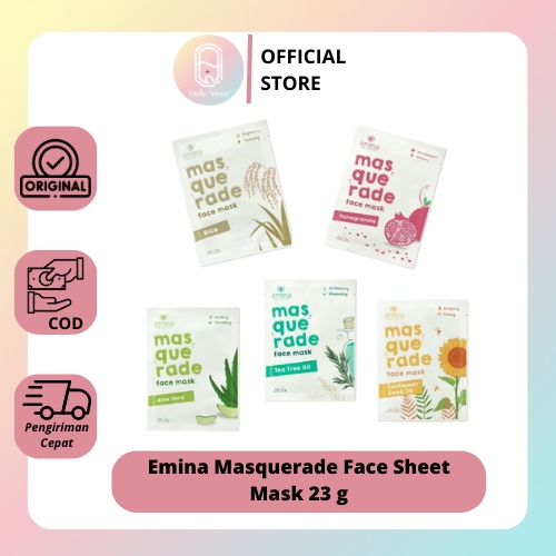 Qeila - Emina Masquerade Face Mask 23 g - Sheet Mask Ekstrak Bahan Alami