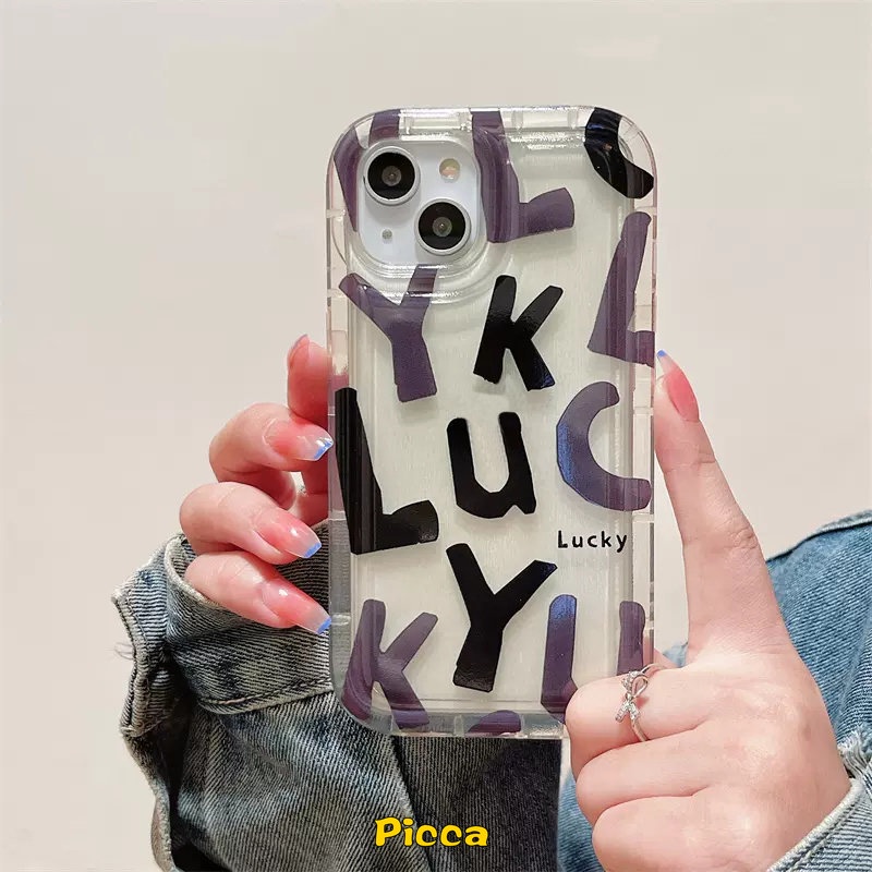 Case Pasangan Smiley Huruf Alfabet Sederhana Untuk Xiaomi Redmi Note10 8 11 10s 9 11s Redmi 12C 10C 9 10 A1 9T 10A 9A 9C NFC Note11 10 10s 9 POCO F4 Bening Lembut Shockproof Airbag Case