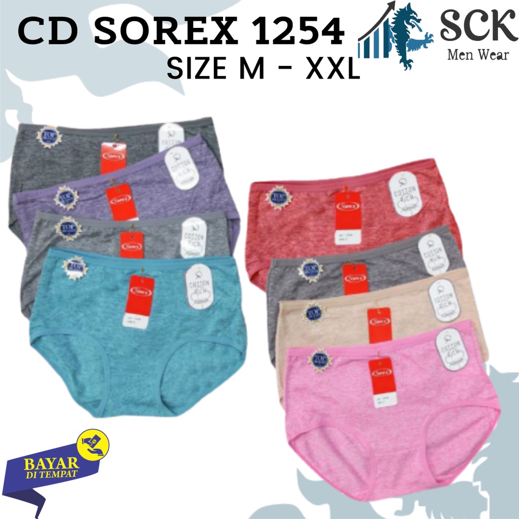 CD Wanita SOREX 1254 soft / Celana Dalam Perempuan SOREX Cotton Rich / Pakaian Dalam Grosir - sckmenwear GROSIR