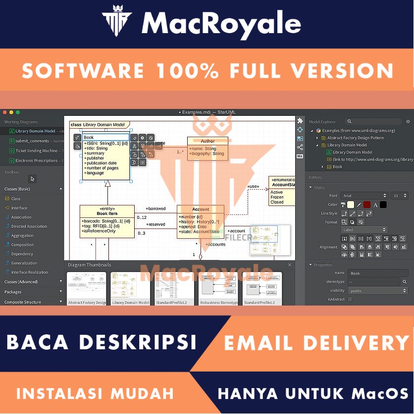 [MacOS] StarUML Full Version Lifetime Full Garansi