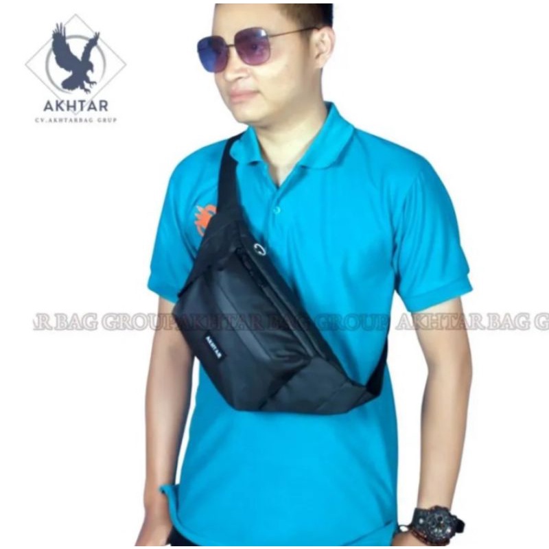 tas selempang waistbag zigger waterproof original