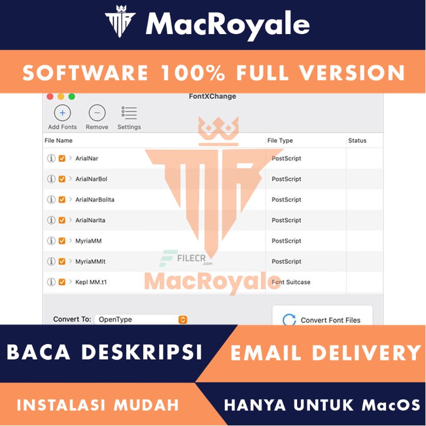 [MacOS] FontXChange Full Version Lifetime Full Garansi
