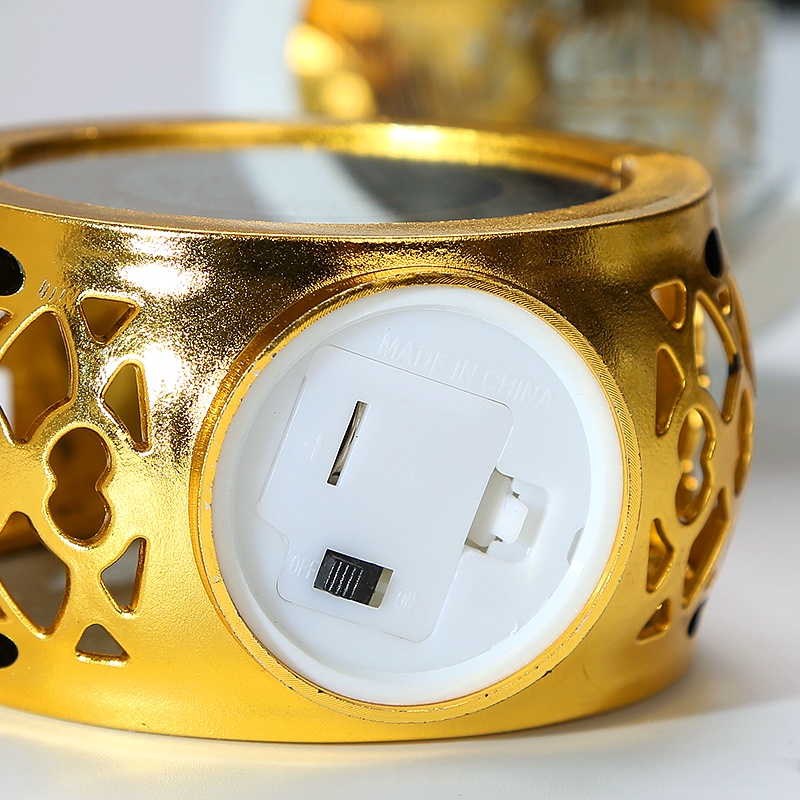 Lilin Elektronik Angin Lentera Lebaran Bulan Castle Handheld Light Retro Portable LED Night Lamp Indoor Dekorasi Pencahayaan Untuk Festival Perayaan Pesta