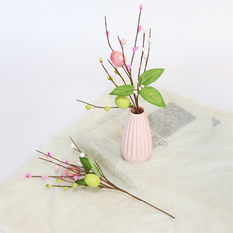Easter Colorful Eggs Simulasi Berry Stek Party Decor/Paskah Telur Braches Wreath Home Pot Tanaman Decor