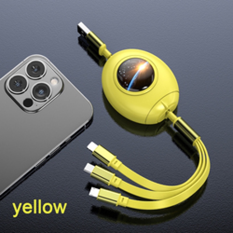 Kapsul Luar Angkasa Satu-Satu Jalur data Tiga Teleskopik multi-Kepala charging line 3a fast charging data line