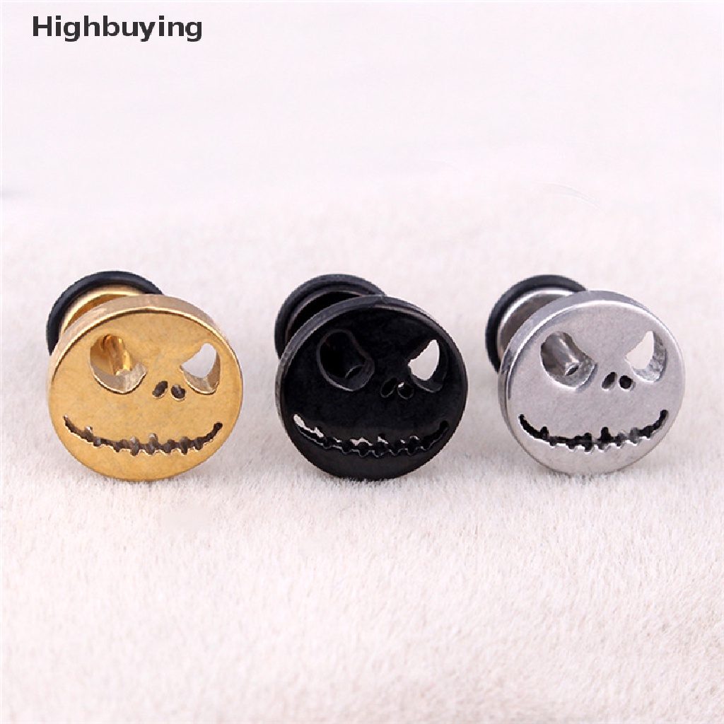 Hbid Cute Earring Stud Lucu Labu Hantu Wajah Buruk Colokan Palsu Wanita Pria Hot Glory