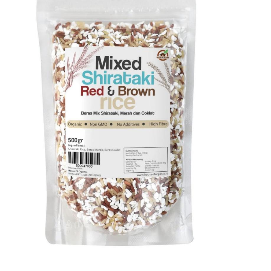 

☏ House Of Organix Mixed Shirataki , Red And Brown Rice 500 Gr ✲
