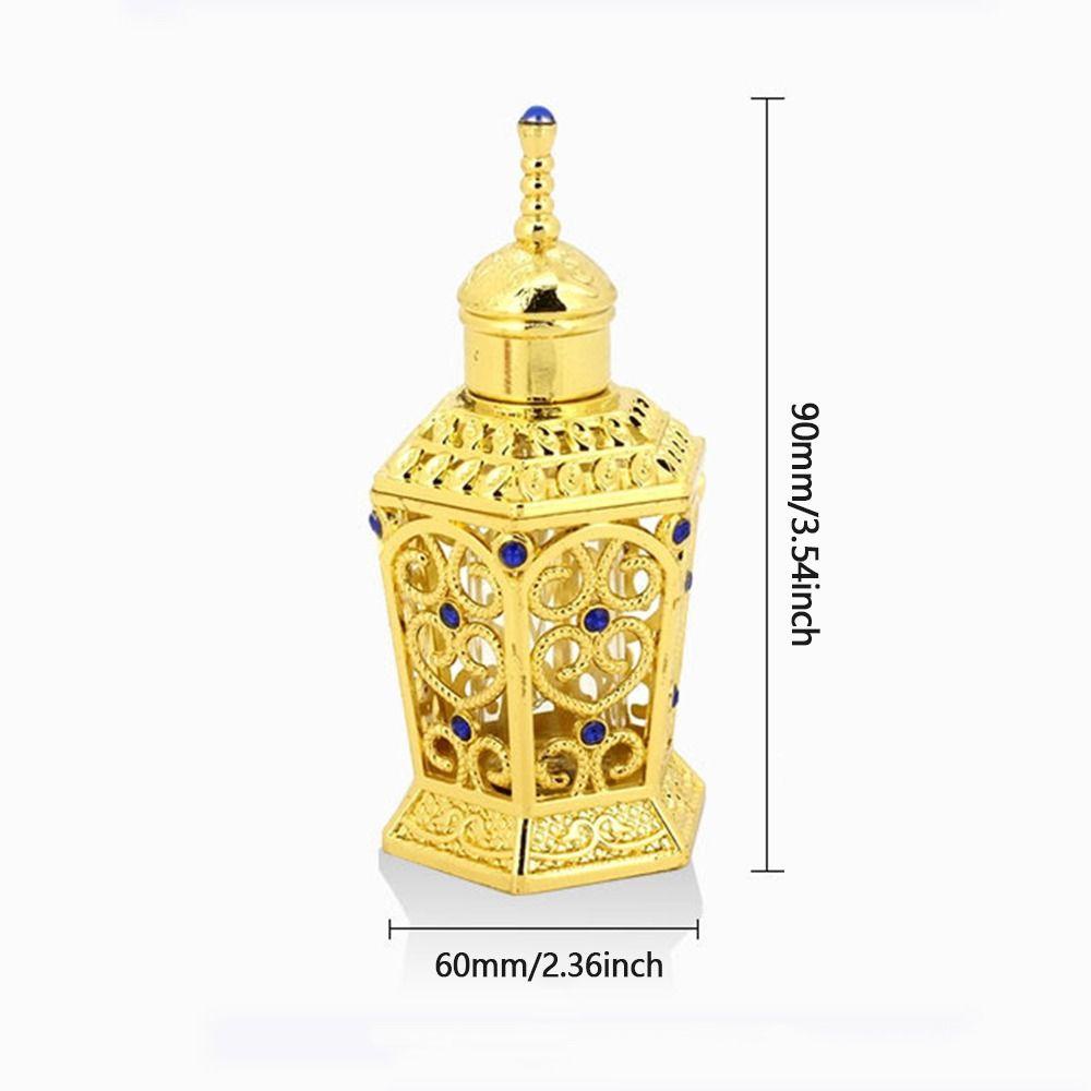 [Elegan] Botol Parfum Hexagon Luxury 10ml Timur Tengah Wedding Decor Dekorasi Hadiah Antik Mini Arabian Style Essential Oils Bottle
