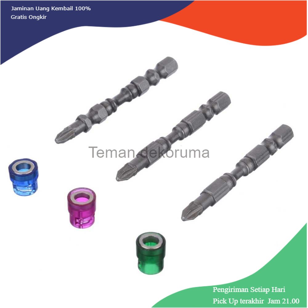 TD - HTA Mayitr Kepala Obeng Magnetic Screwdrivers Hex S2 PH2 5 PCS - BI3823