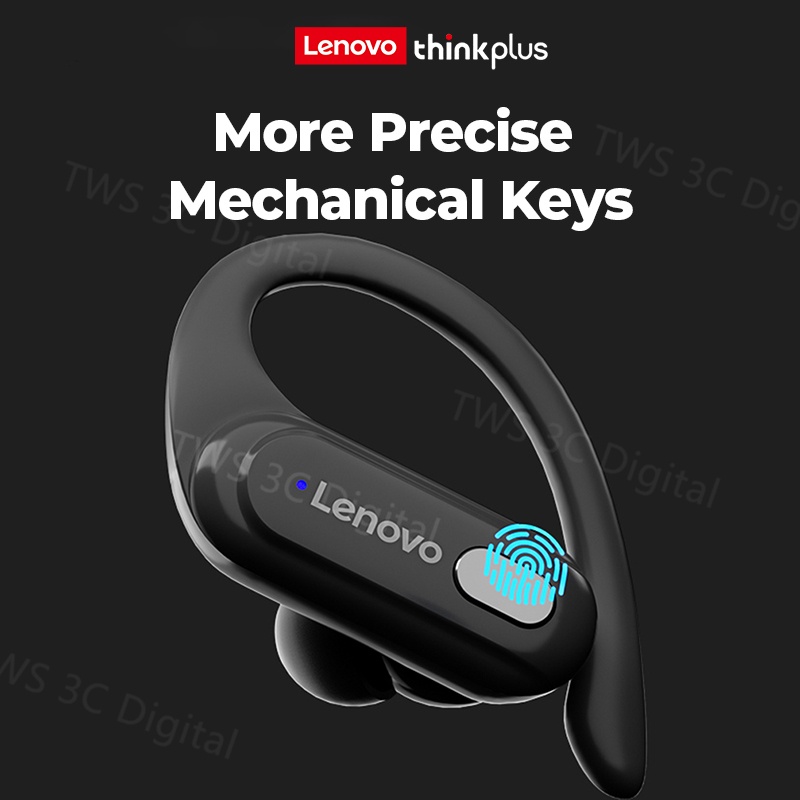 LenovoThinkplus XT60 Headset Bluetooth 5.3 Sport TWS Earphone HD HIFI 100% Original Music Earbuds with Mic Wireless Earphones Dual Stereo Kompatibel untuk Android IOS