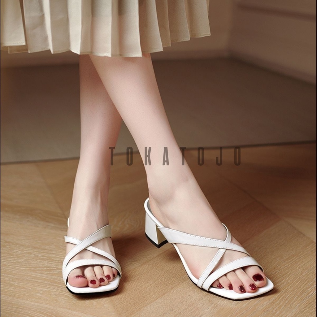 Sandal heels 5 cm terbaru 2023 new fashion AMD01 siang tali