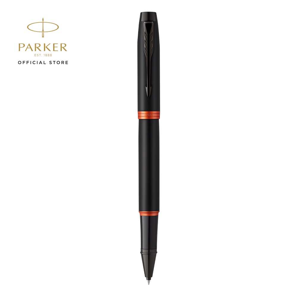 

Parker IM Flame Orange Ring Black Trim Rollerball